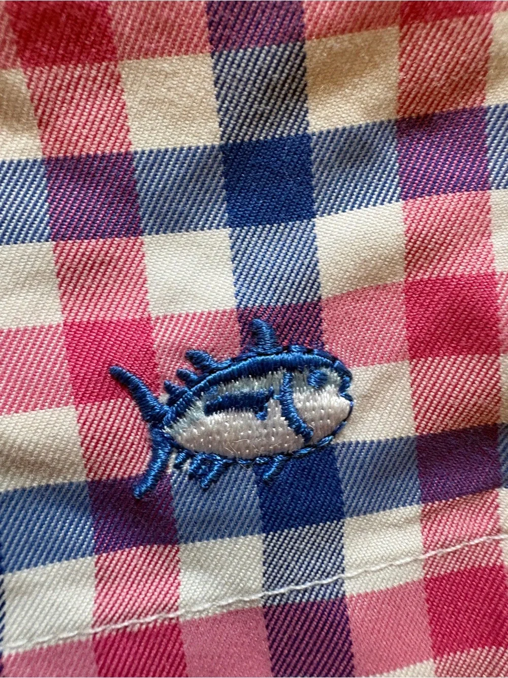 Southern Tide Skipjack Swim Trunks Pink Blue Gingham Plaid XL
